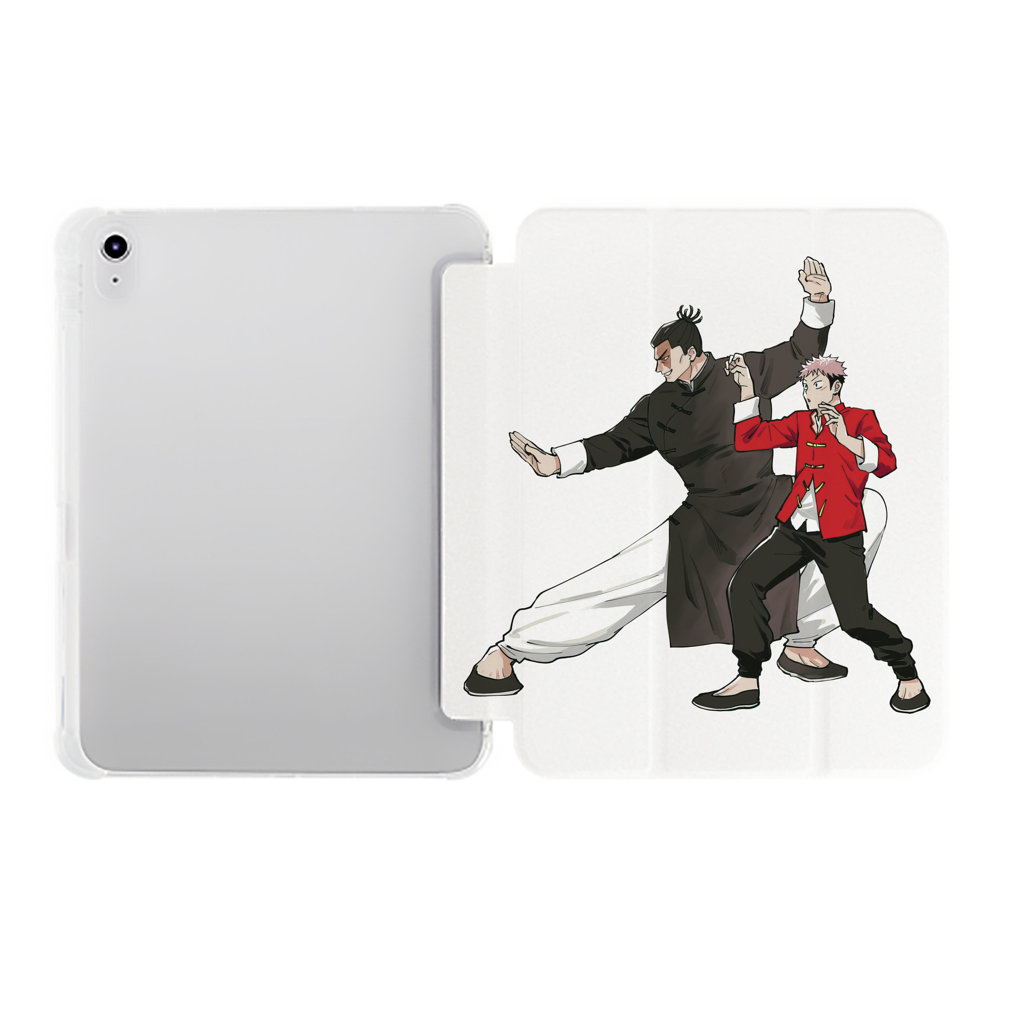 （画像用） 呪術廻戦 Jujutsu Kaisen IPad ケース ペン収納付き 三つ折りスタンド PUレザー×シリコン 対応機種9.5/10.5/10.9インチ
